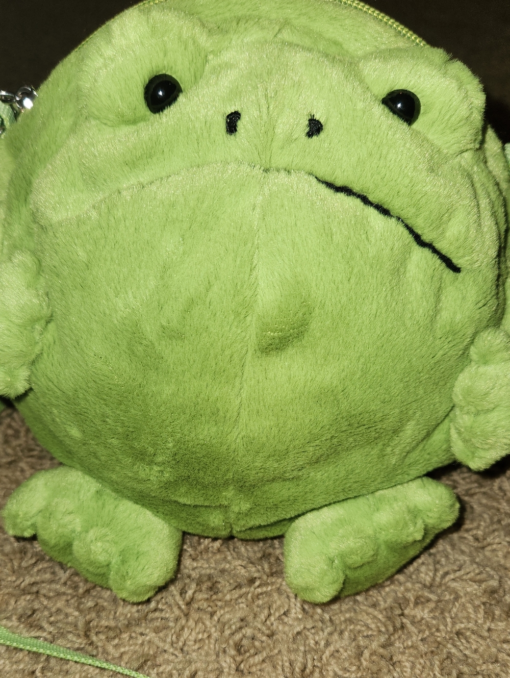 Jellycat Retired Ricky Rain Frog Bag Green Plush Frog Crossbody